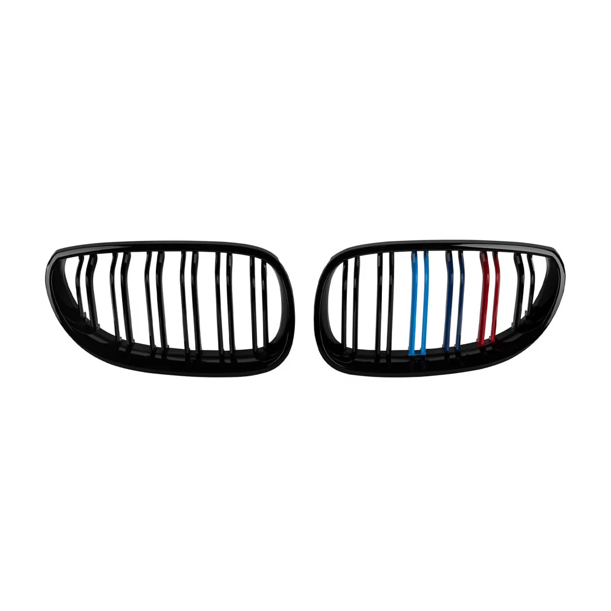 Griglie Doppie Nere Lucide con Decorazione M per BMW Serie 5 E60 2004-2010