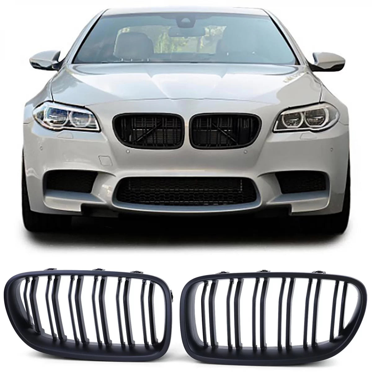 Griglia Doppia Nera Anteriore per BMW Serie 5 F10 F11 2010-2017