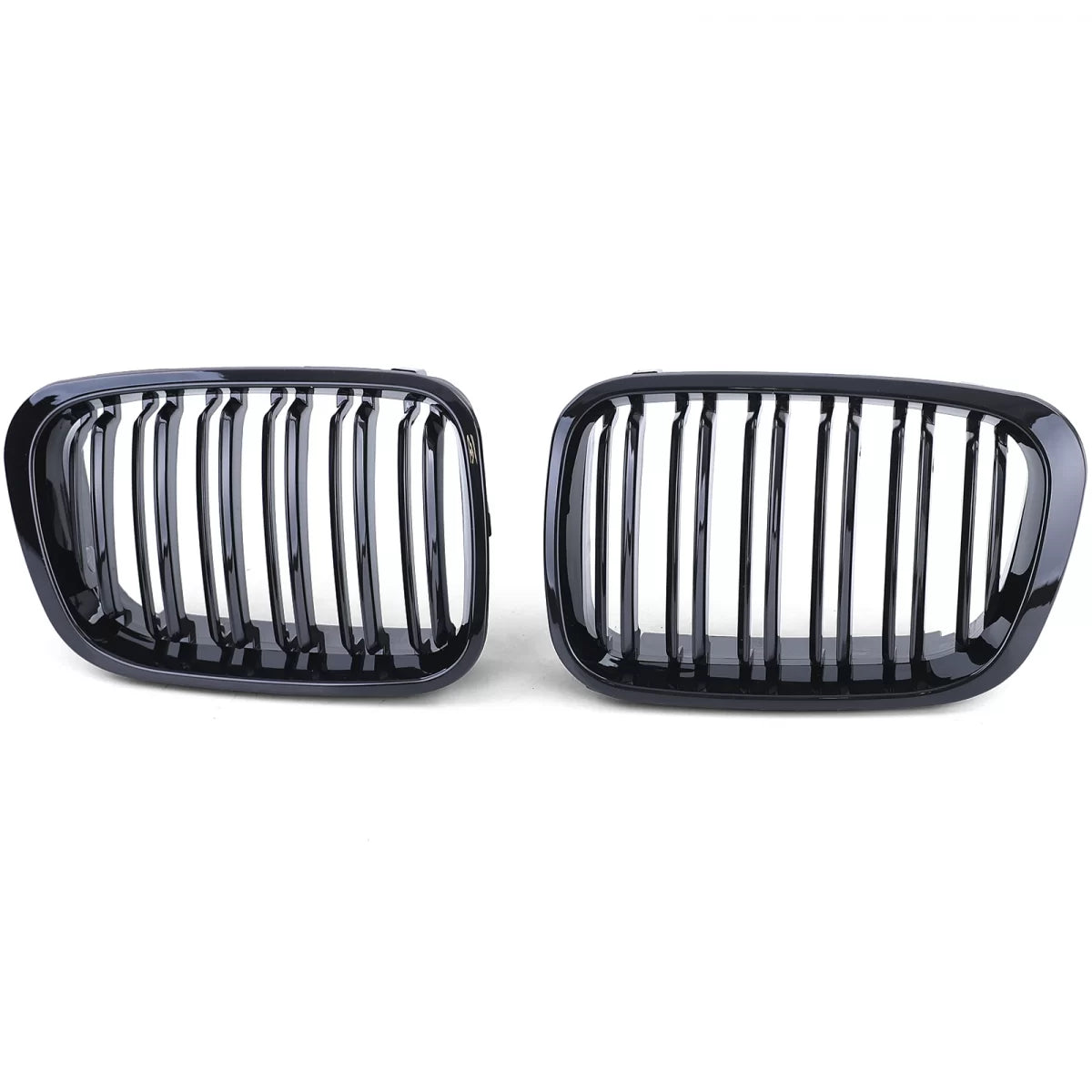 Griglia Doppia Alette Lucida Anteriore per BMW Serie 3 E46 98-01 Berlina Touring