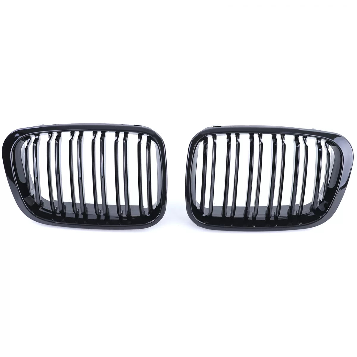 Griglia Doppia Alette Lucida Anteriore per BMW Serie 3 E46 98-01 Berlina Touring