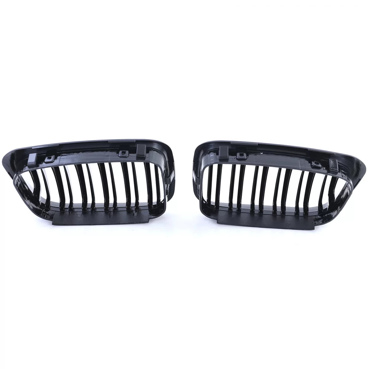 Griglia Doppia Alette Lucida Anteriore per BMW Serie 3 E46 98-01 Berlina Touring