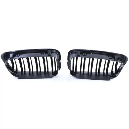 Griglia Doppia Alette Lucida Anteriore per BMW Serie 3 E46 98-01 Berlina Touring