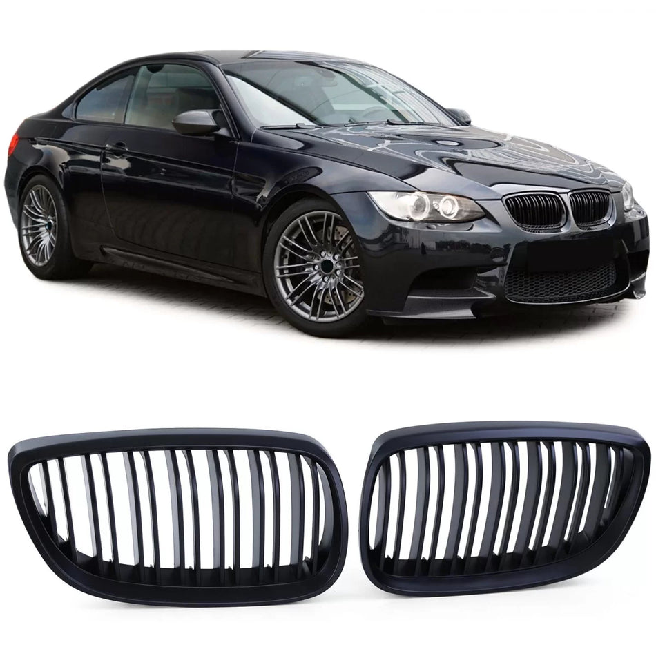 Griglia Doppia Nera Anteriore per BMW Serie 3 E92 E93 2005-2010
