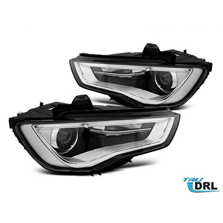 Fari Luci Diurne Anteriori Sinistro e Destro Base Nera per Audi A3 2012-2016