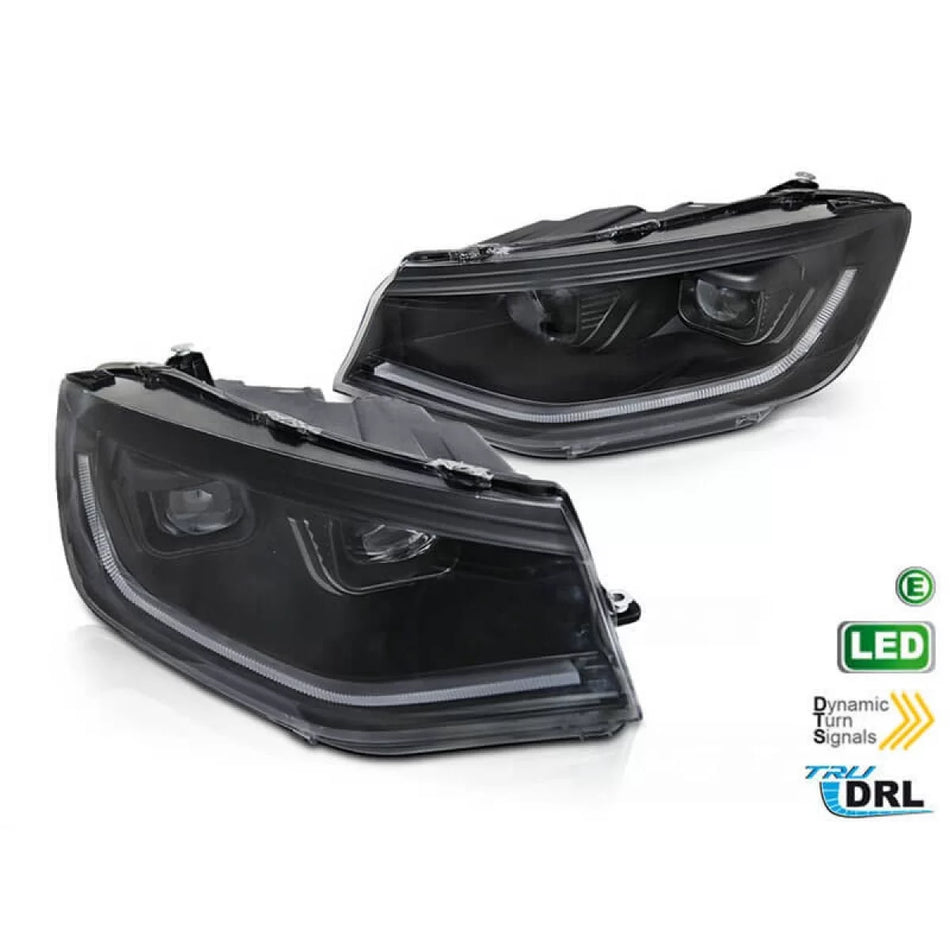 Fari Diurni Tuning Anteriore Dx e Sx con Base Nera per Volkswagen Caddy dal 2020
