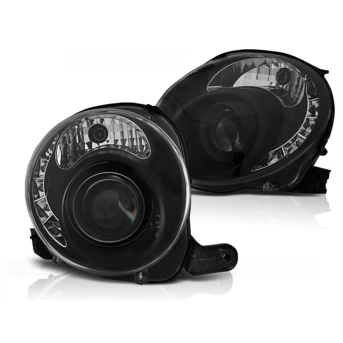 Fanale Posteriore LED Nero per Fiat 500 07-15
