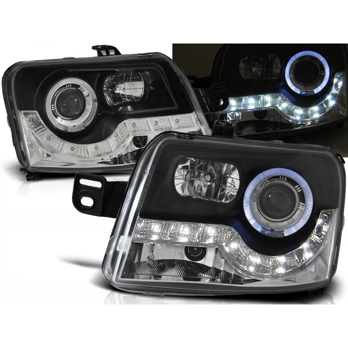 Fanale Daylight Nero Anteriore Fiat Panda 03-12