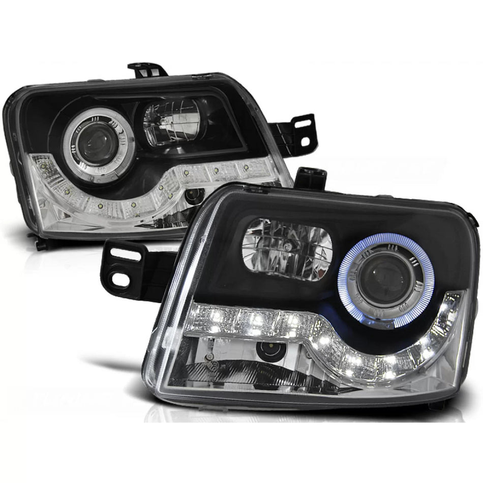 Fanale Daylight Nero Anteriore Fiat Panda 03-12