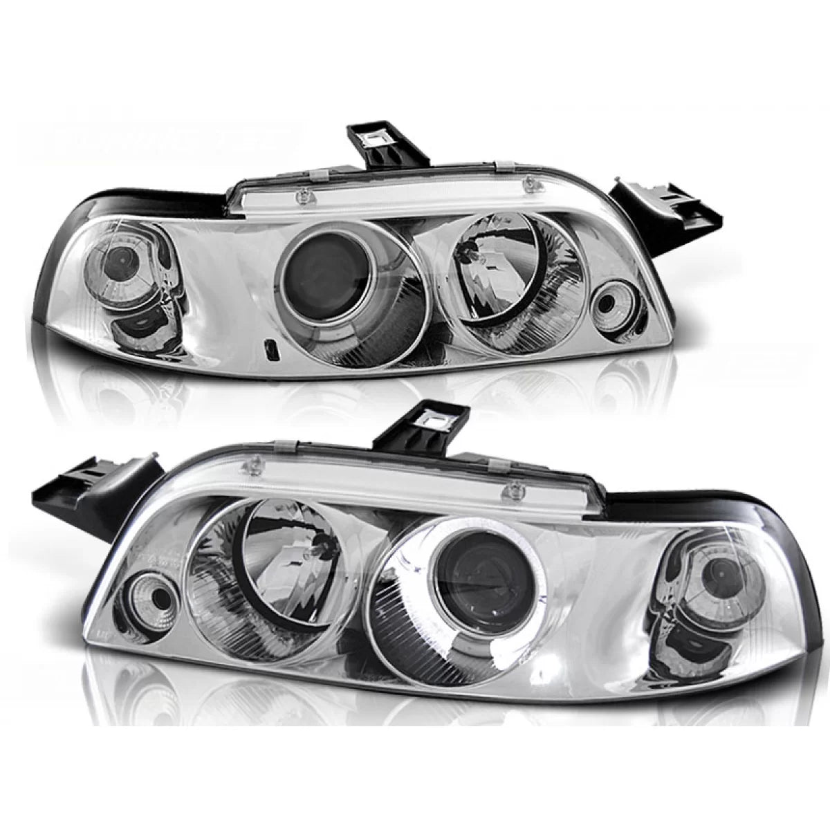 Fanali Angel Eyes Cromati per Fiat Punto 1 11.93-09.99