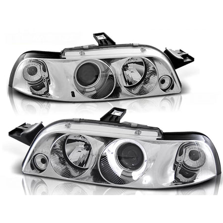 Fanali Angel Eyes Cromati per Fiat Punto 1 11.93-09.99