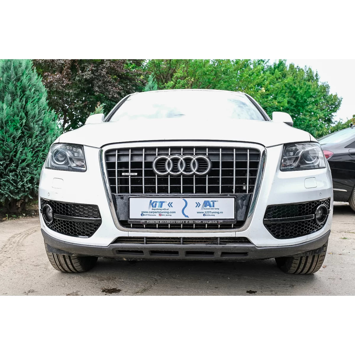 Fendinebbia Copri Griglia Laterale Piano Nero per Audi Q5 SUV 8R 2008-2011