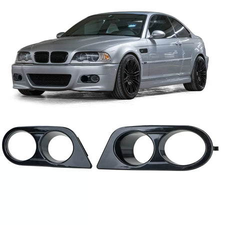 Fendinebbia Copri Anteriore Nero Lucido per BMW Serie 3 E46 98-07