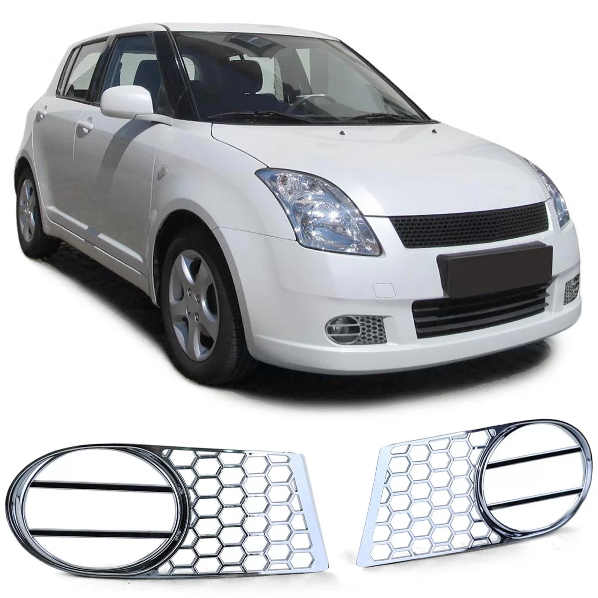 Fendinebbia Copri Griglia Cromato Anteriore per Suzuki Swift Mz Ez 05-08