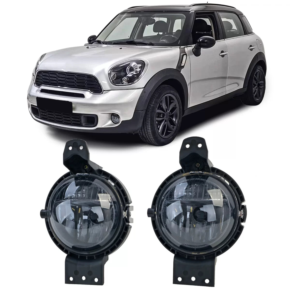 Fendinebbia con Luci Diurne Nero Fumé per Mini R60 R61 2010-2016