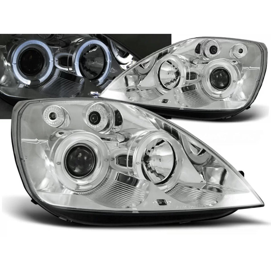 Fanale Angel Eyes Cromato Anteriore Ford Fiesta MK6 05.02-08.05