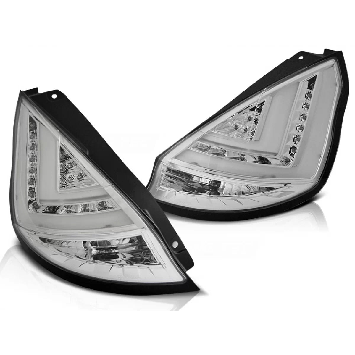 Barra LED Cromata Anteriore Ford Fiesta MK7 12-16 Berlina 5 Porte