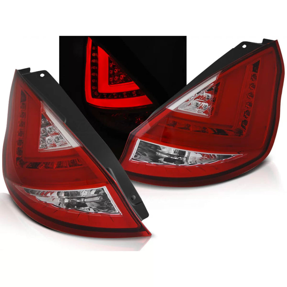 Barra LED Anteriore Rossa Bianca per Ford Fiesta MK7 12-16 Hb