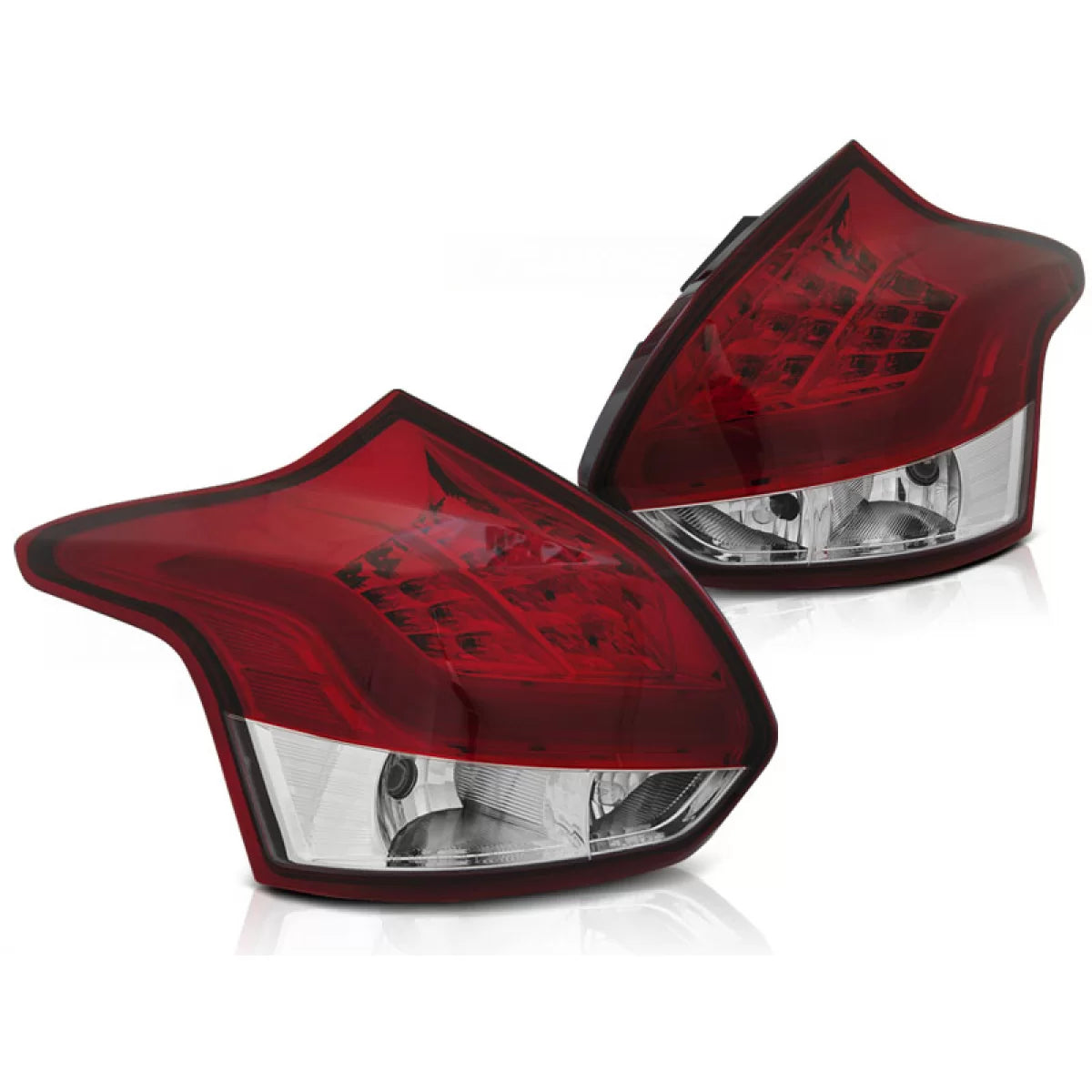 Barra LED Posteriore Rossa Bianca per Ford Focus 3 Berlina 5 Porte 11-10.14