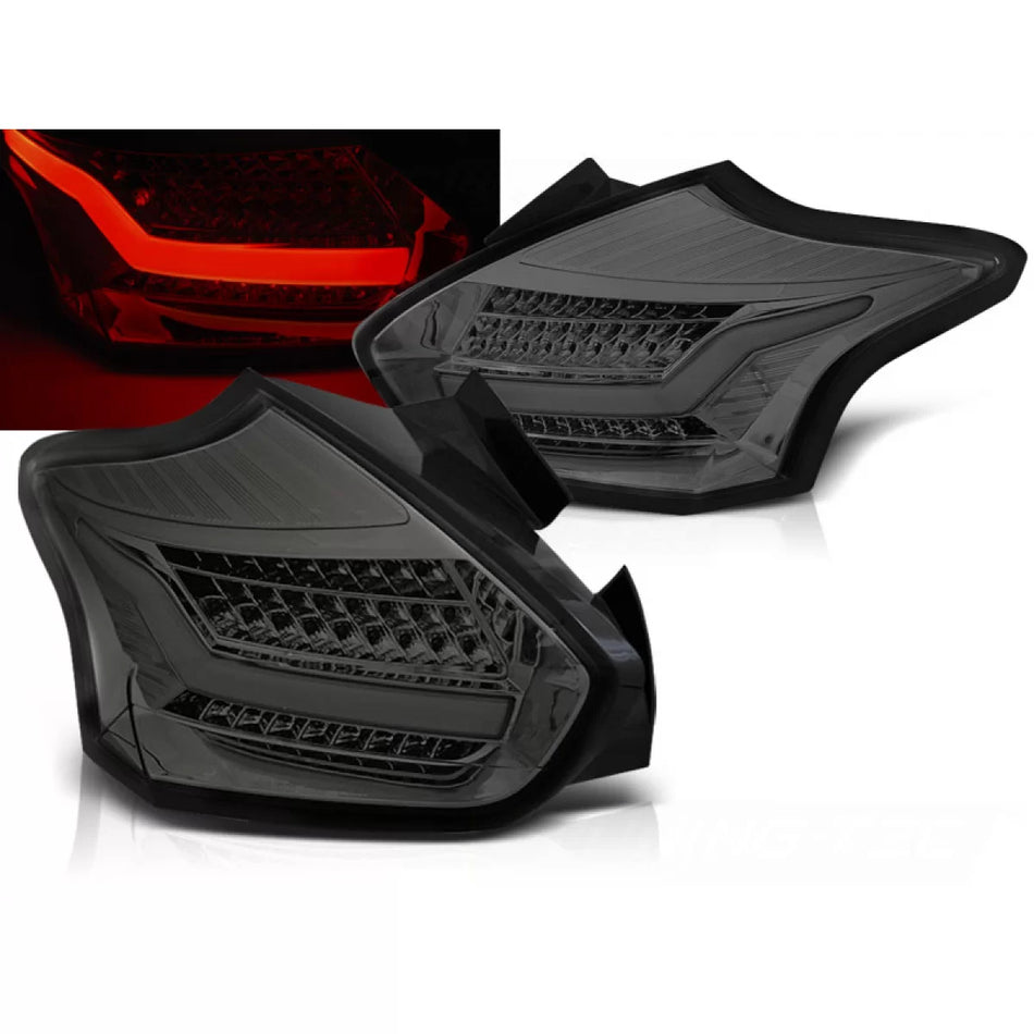 Fanale Posteriore Fumé Sequenziale LED per Ford Focus 3 15-18 Berlina 5 Porte