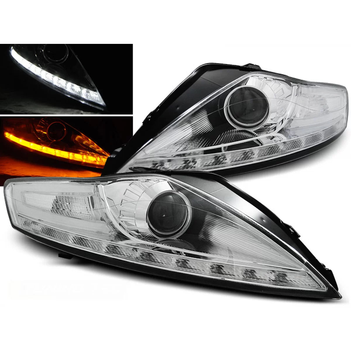 Faro Diurno Cromato con LED Anteriore Ford Mondeo 07.07-11.10