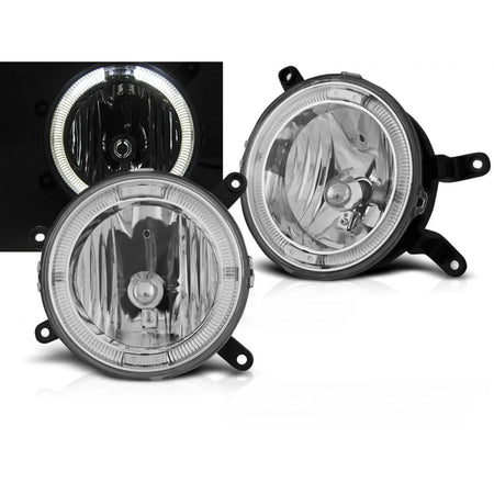 Fanale Angel Eyes Cromato Anteriore Ford Mustang 04-09
