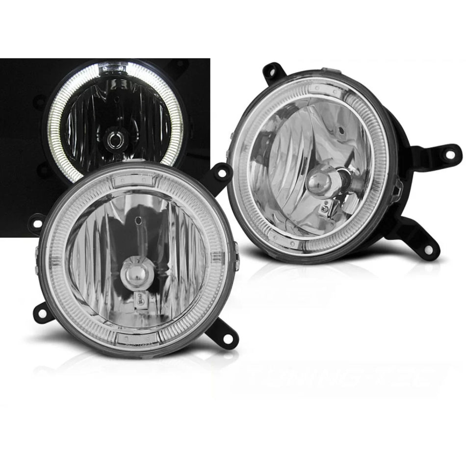 Fanale Angel Eyes Cromato Anteriore Ford Mustang 04-09