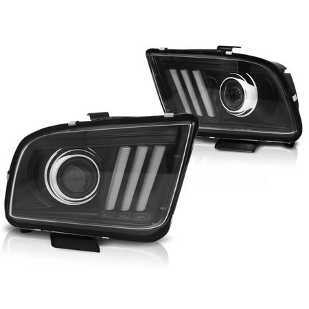 Fanale Tubolare Nero Anteriore Ford Mustang 04-09