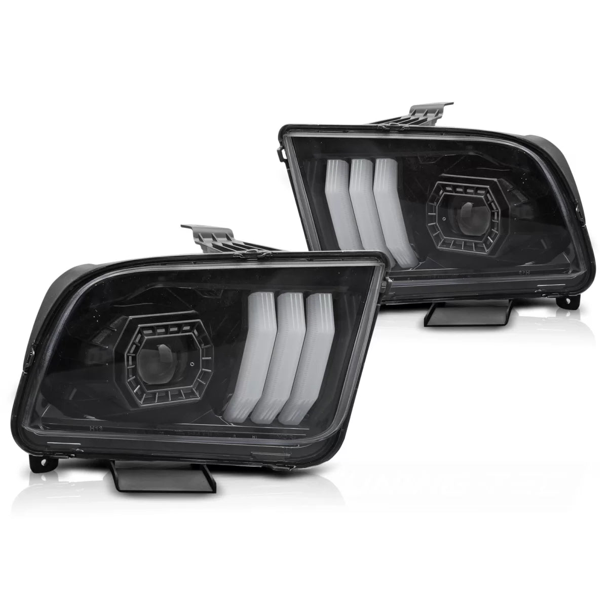 Fanale Tubolare Nero Anteriore Ford Mustang 04-09