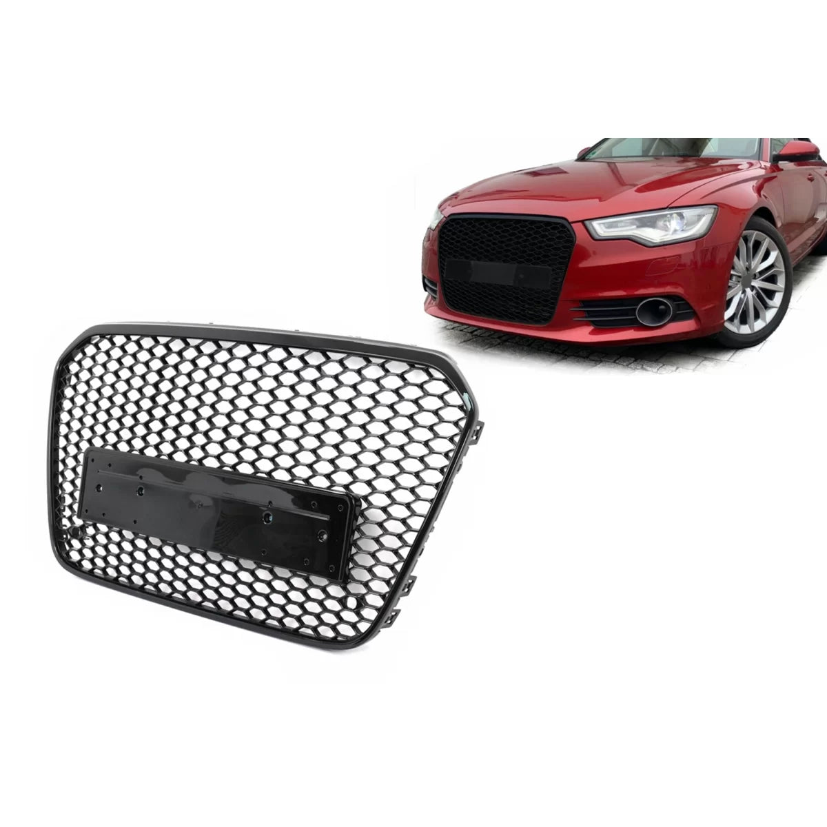 Griglia Anteriore Senza Logo Lucida per Audi A6 C7 4G 2011-2014