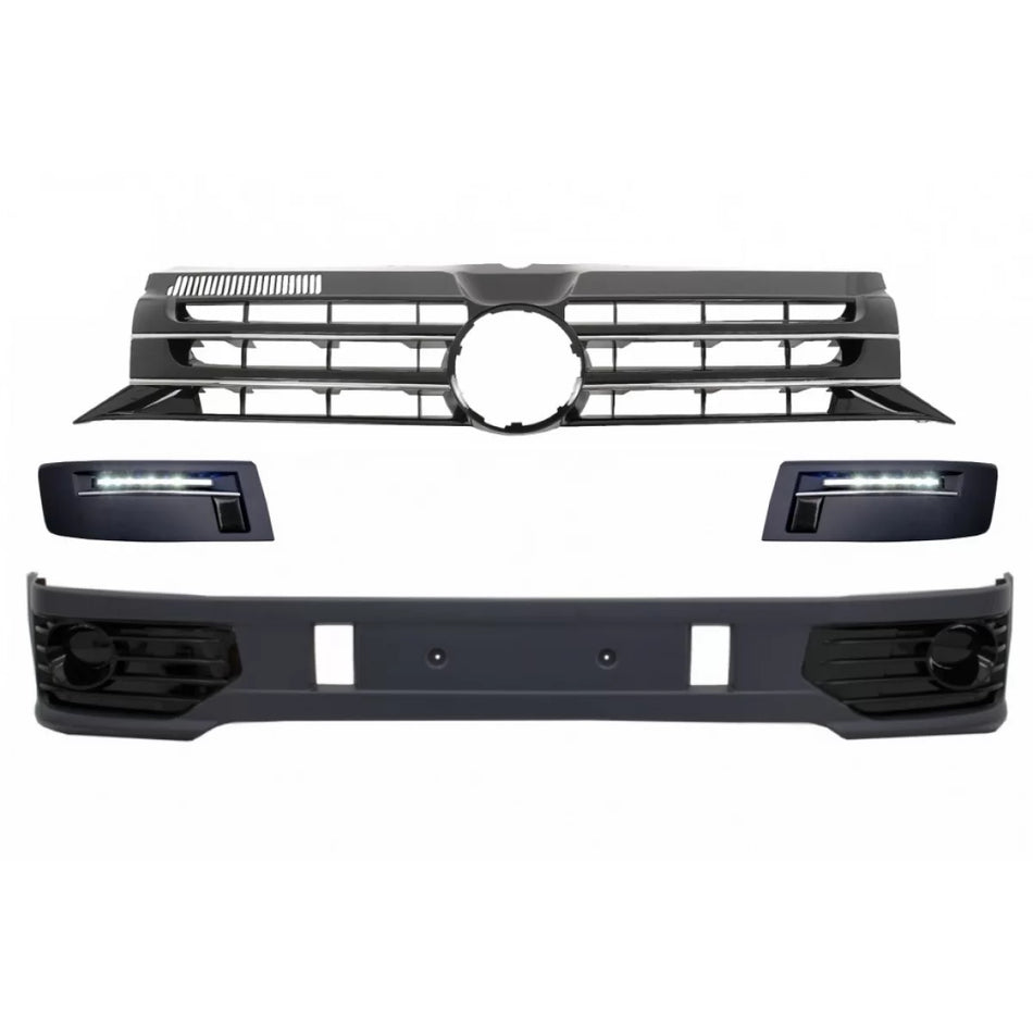 Spoiler Aggiuntivo Paraurti Anteriore con LED VW Transporter T5.1 2010-2015