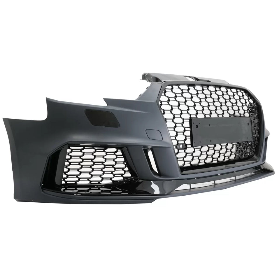 Paraurti Anteriore Sportivo Brillante Nero per Audi A3 8V Facelift 2016-2018