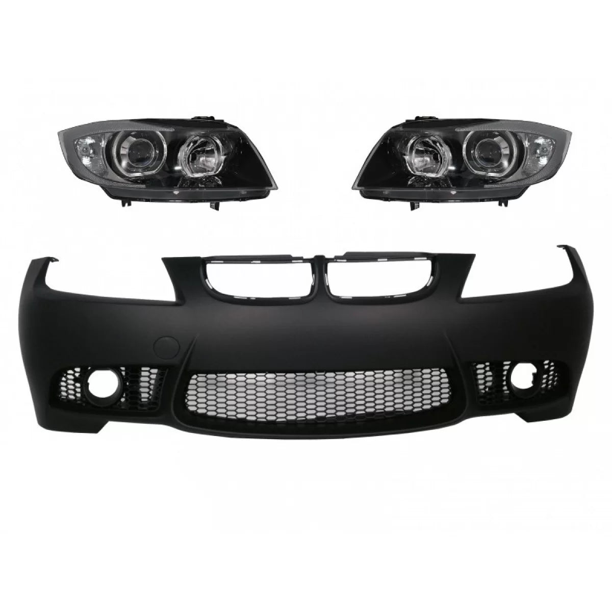 Paraurti Anteriore M3 Design con Fari Angel Eyes per BMW Serie 3 E90 E91