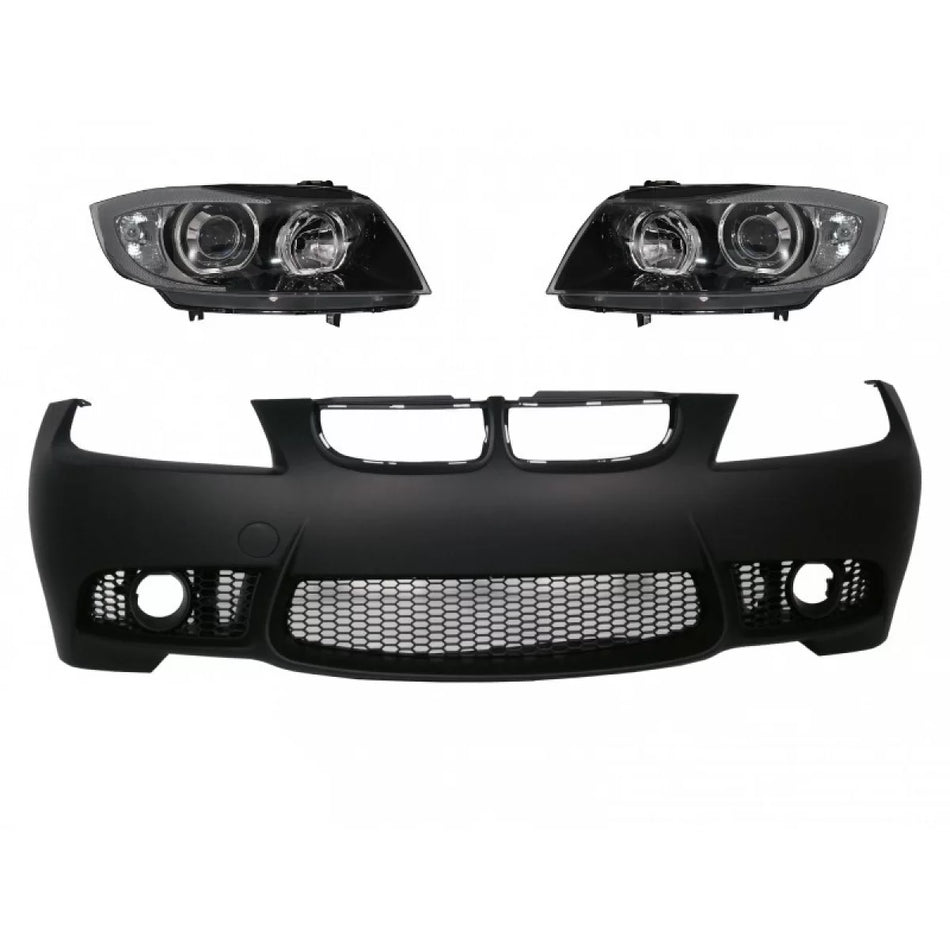 Paraurti Anteriore M3 Design con Fari Angel Eyes per BMW Serie 3 E90 E91
