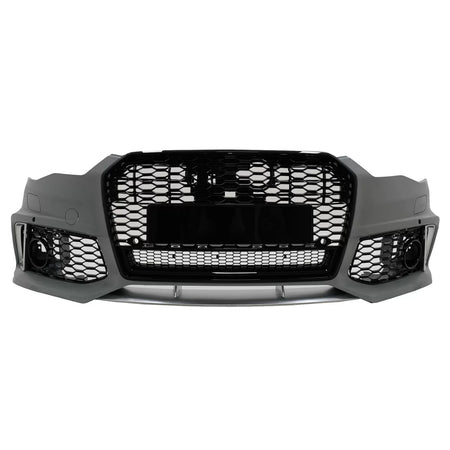 Paraurti Anteriore con Griglia Centrale RS6 Design per Audi A6 C7 Facelift