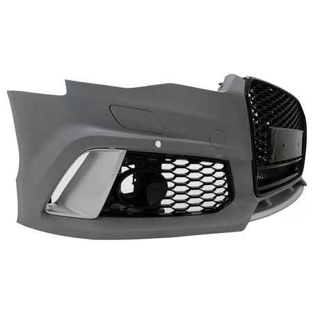 Paraurti Anteriore con Griglia Centrale RS6 Design per Audi A6 C7 Facelift
