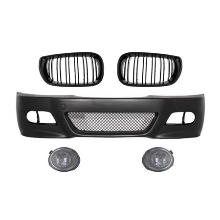 Paraurti Anteriore con Griglie Centrali Doppia Striscia e Fendinebbia M3 Look