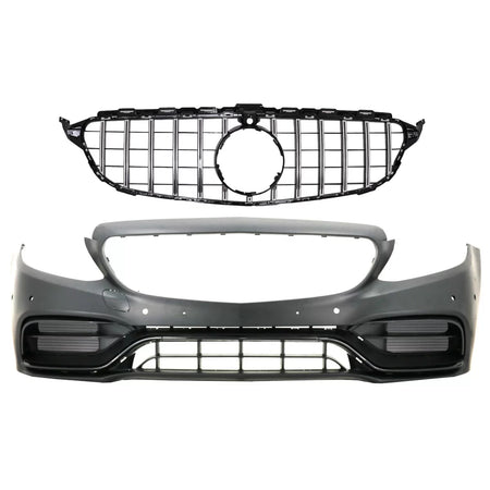 Paraurti Anteriore con Griglia Cromata C63 Design per Mercedes Classe C W205