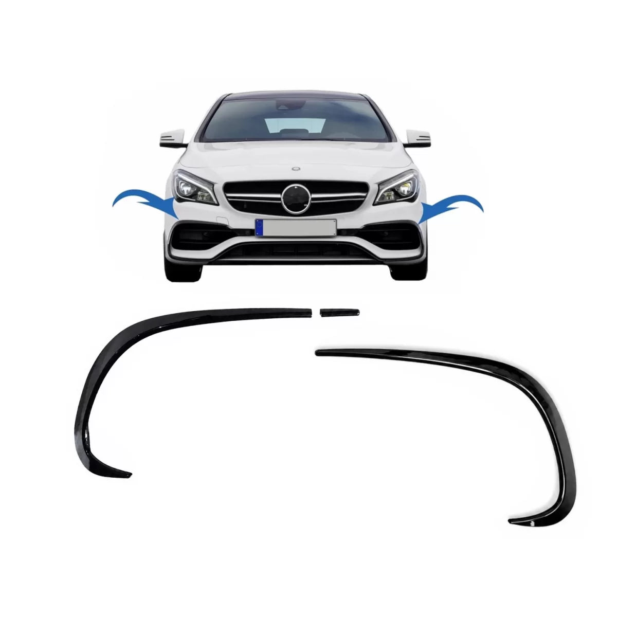 Paraspruzzi Anteriore Laterale per Mercedes CLA W117 C117 X117 (2016-2018)