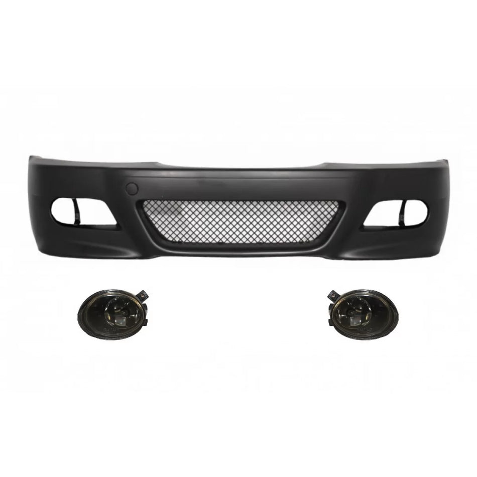 Paraurti Anteriore con Fari Fendinebbia Fumé per BMW Serie 3 E46 1998-2004