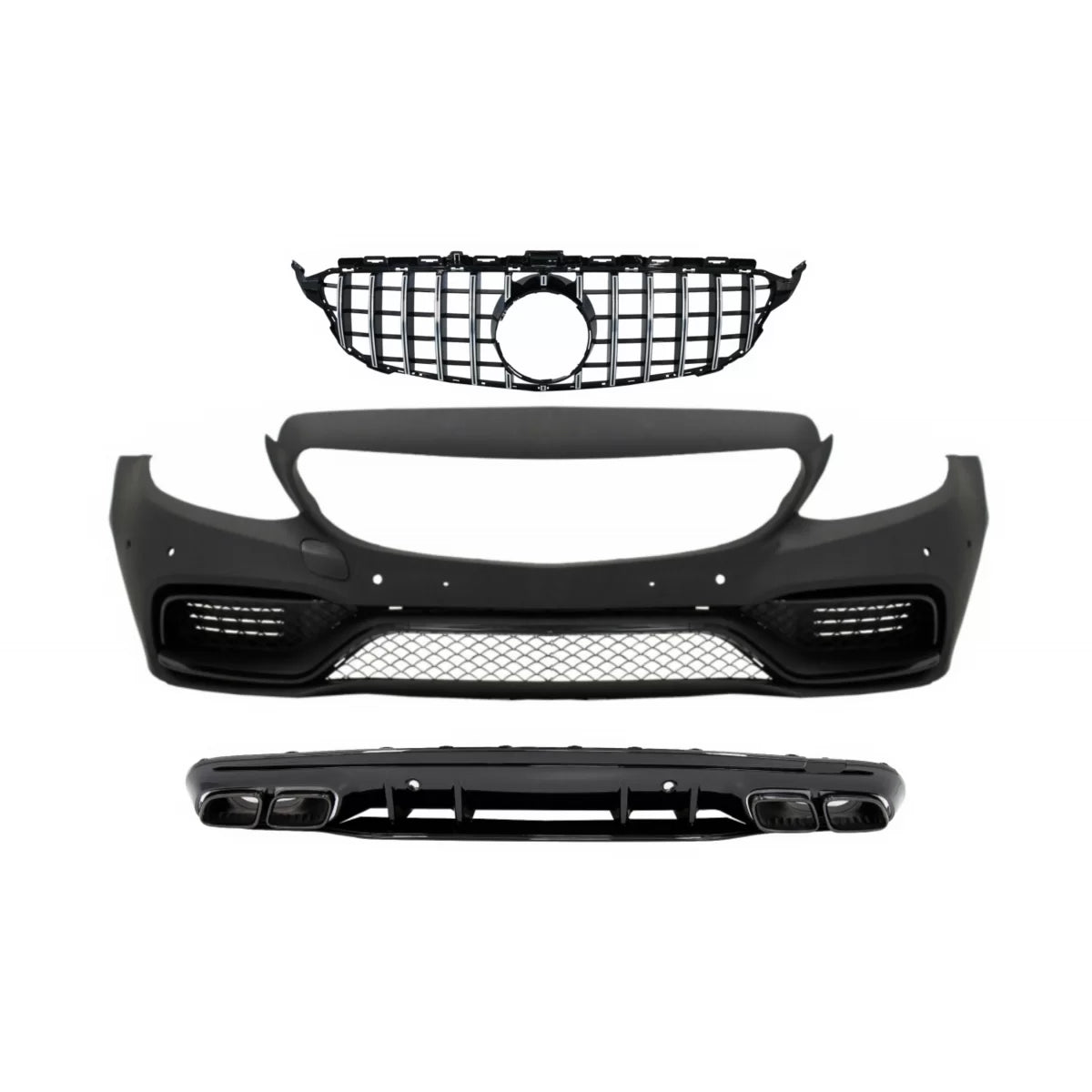 Griglia Paraurti Anteriore con Diffusore Aria per Mercedes Classe C W205 S205