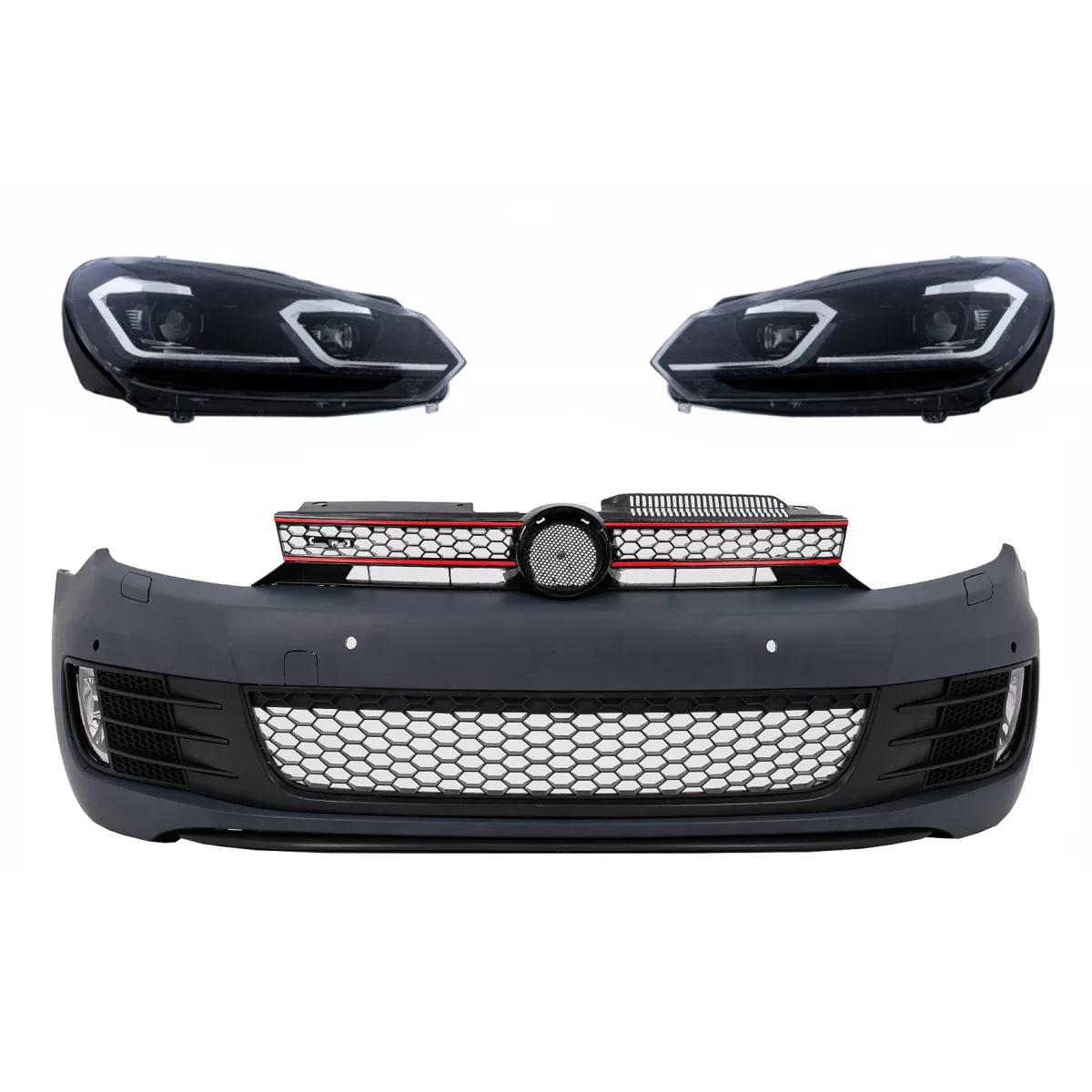 Paraurti Anteriore con Fari LED Frecce Dinamiche VW Golf Vi 2008-2013 GTI