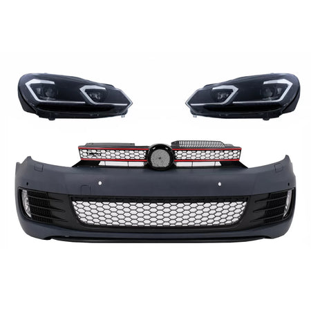 Paraurti Anteriore con Fari LED Frecce Dinamiche VW Golf Vi 2008-2013 GTI