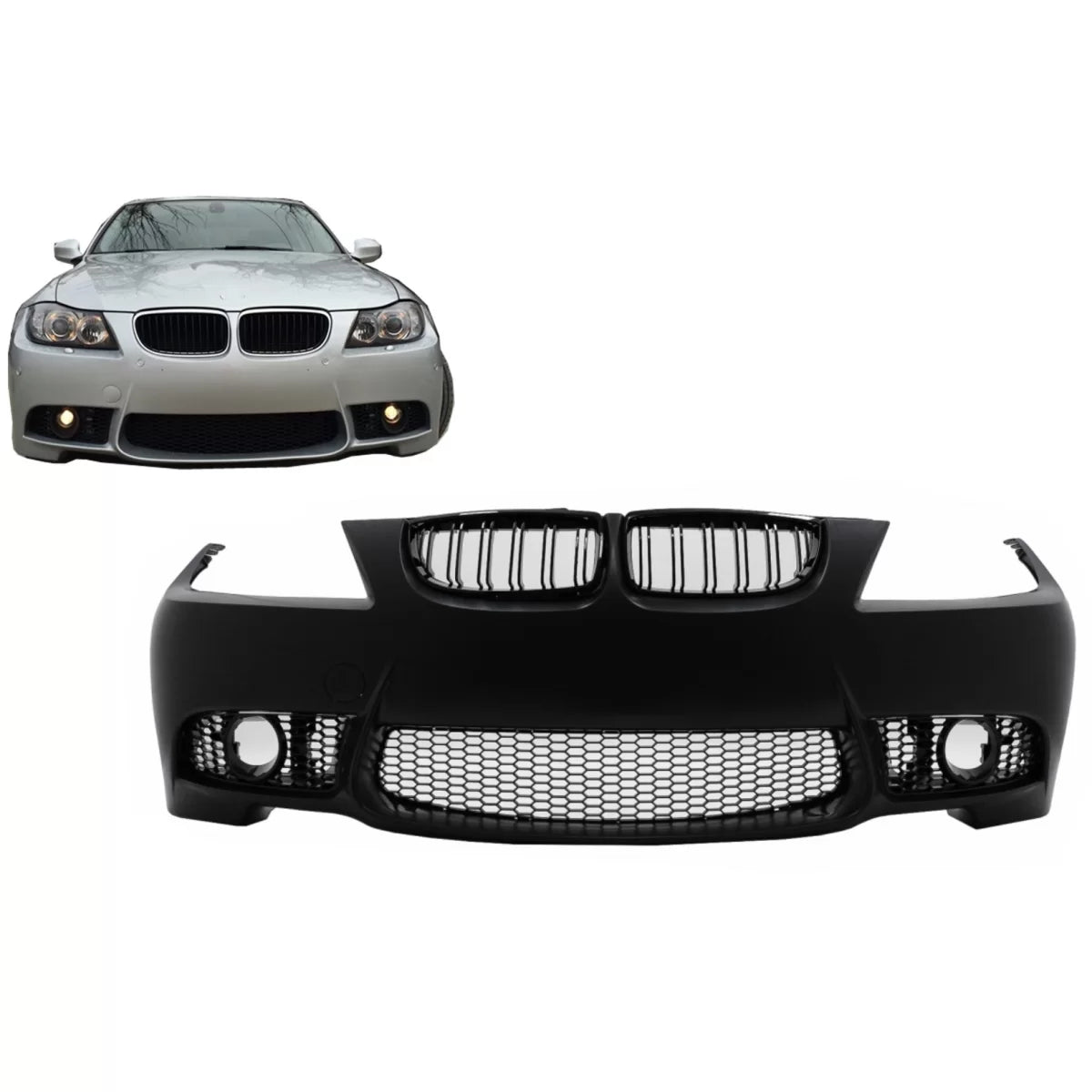 Paraurti Anteriore con Griglie per BMW Serie 3 E90 E91 LCI 2008-2011 Berlina