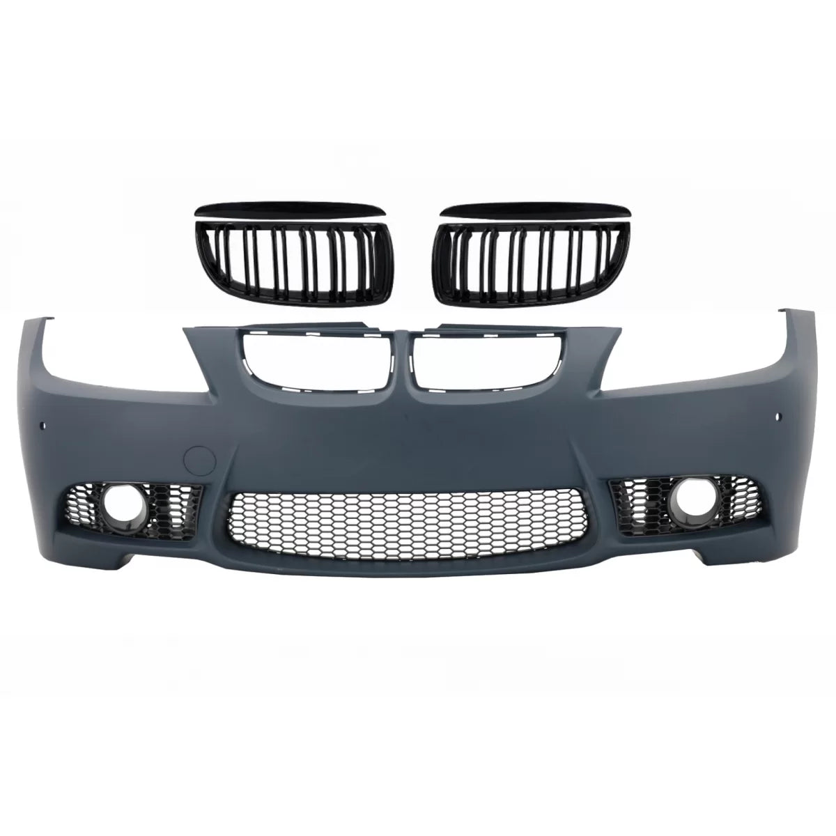 Paraurti Anteriore con Griglie Doppia Striscia per BMW Serie 3 E90 E91 2005-2008