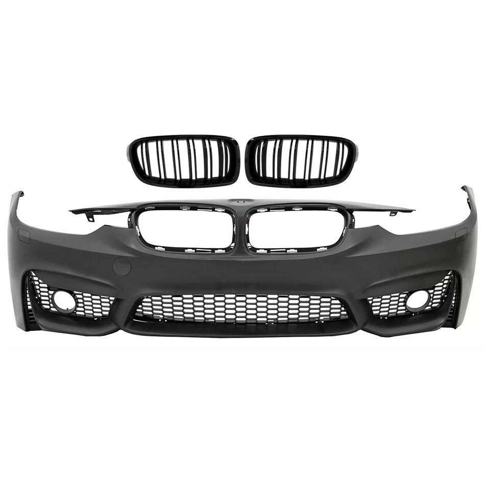Paraurti Anteriore con Griglie Doppie Strisce per BMW Serie 3 F30 F31 2011-2018