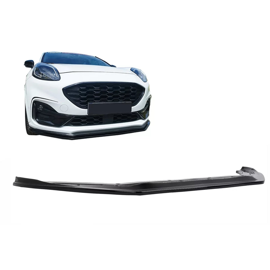 Spoiler Paraurti Anteriore Nero Lucido per Ford Puma 2019-2024 St Facelift