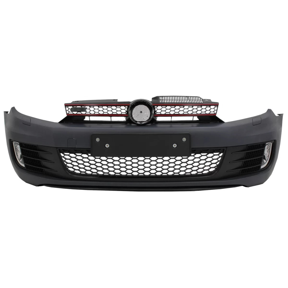 Paraurti Anteriore con Spoiler Estensione Nero Lucido per VW Golf Vi 2008-2013