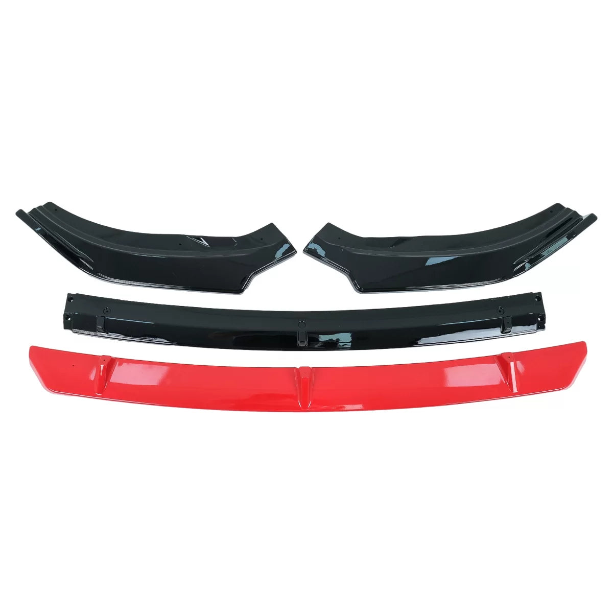 Spoiler Paraurti Anteriore Nero Lucido per Volkswagen Polo Aw MK6 2018-up