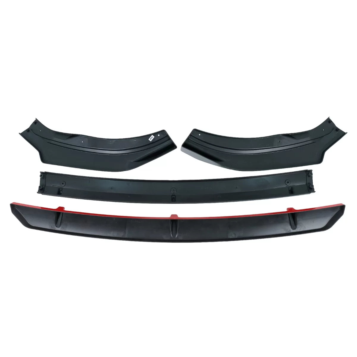 Spoiler Paraurti Anteriore Nero Lucido per Volkswagen Polo Aw MK6 2018-up