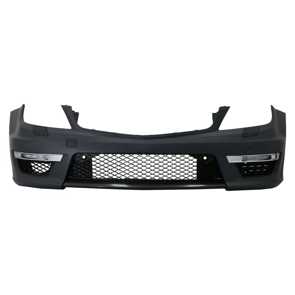 Paraurti Anteriore C63 Facelift con Fari DRL Nero per Mercedes Classe C W204